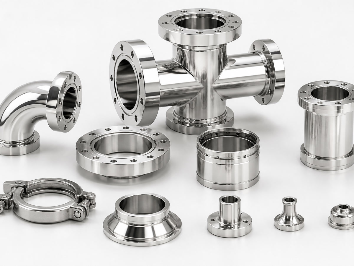 Precision CNC machined 316L stainless steel semiconductor components
