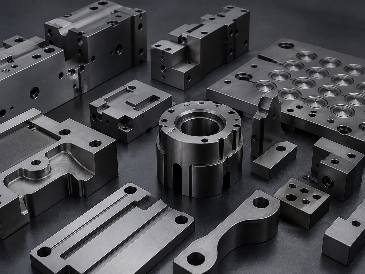 Precision A2 CNC machining of complex tool steel components
