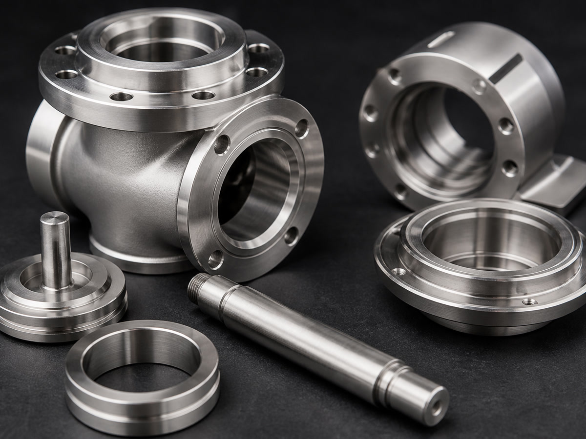 Precision CNC machined duplex valve components