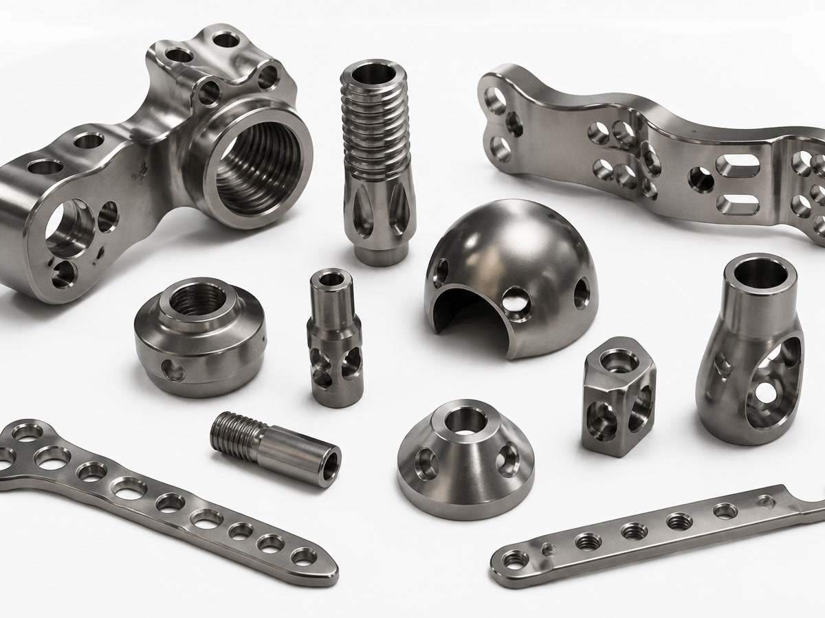 Grade 5 Titanium medical parts precision CNC machining