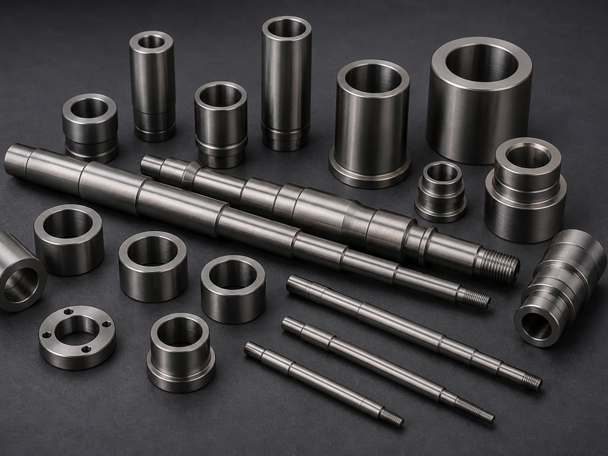 Precision Grade 5 titanium turned components manufactured on advanced CNC turning centers